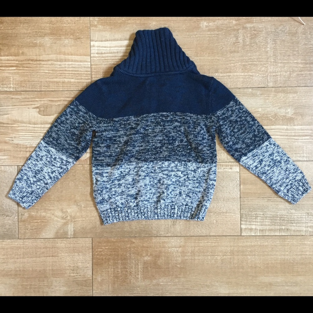 SOLD Retrofit • Trendy Blue Striped Knit Sweater - Picture 7 of 8